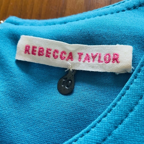 Rebecca Taylor Ponte Fit & Flare Teal Dress - Picture 7 of 13